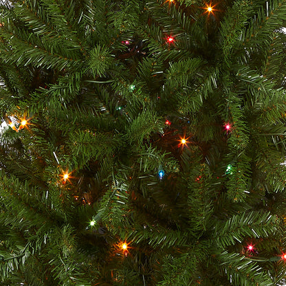 6.5 ft. Pre-Lit Kingswood Fir Pencil Tree with Multicolor LED Lights, Plug-In