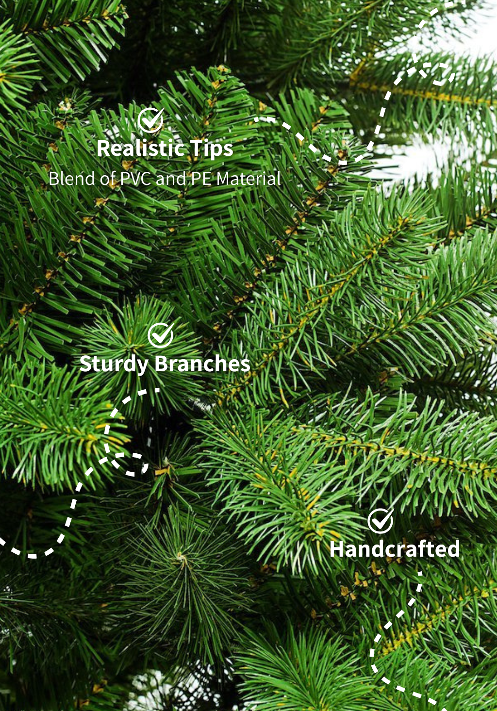 10' King Douglas Fir Slim Artificial Christmas Tree Unlit