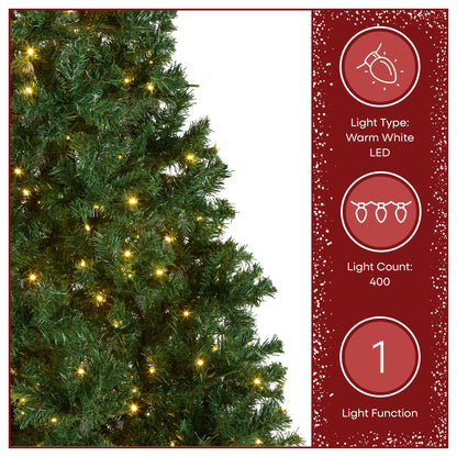 7.5 ft. Pre-Lit Linden Spruce Tree with Warm White LED Lights