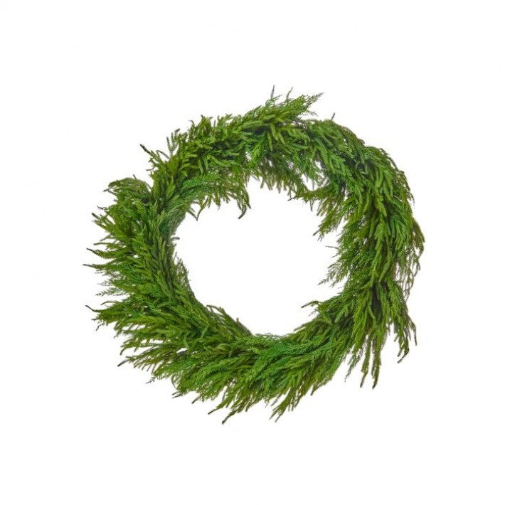 Real Touch Cedar/Norfolk Pine Wreath, 42"