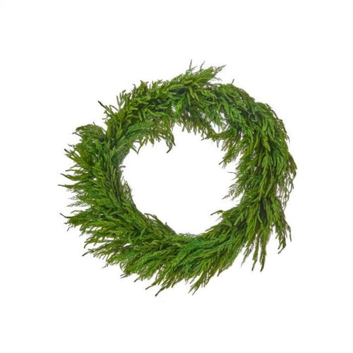 Real Touch Cedar/Norfolk Pine Wreath, 42"