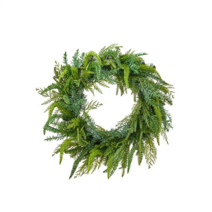 UV Natural Touch Mixed Evergreen Wreath, 26"