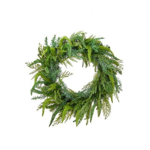 UV Natural Touch Mixed Evergreen Wreath, 26"
