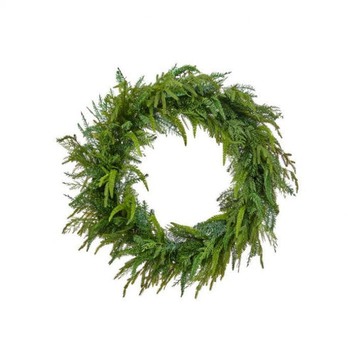 UV Natural Touch Mixed Evergreen Wreath, 36"