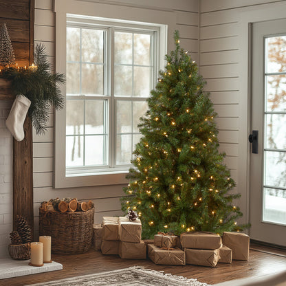 5 ft. Pre-Lit North Valley Spruce Tree with Clear LED Lights, Plug-In