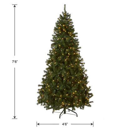 7.5 ft. Pre-Lit North Valley Spruce Tree with Dual Color LED Lights, Plug-In