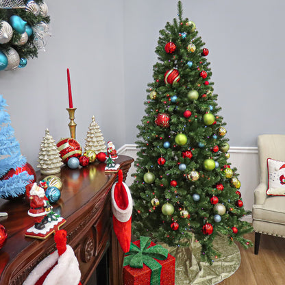 7 ft. Pre-Lit North Valley Spruce Tree with Multicolor Lights, Plug-In