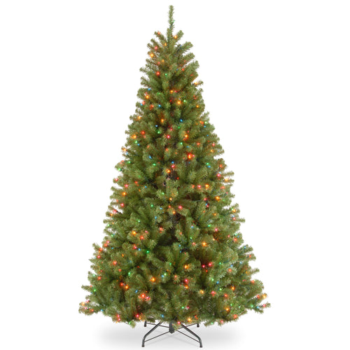 7.5 ft. Pre-Lit North Valley Spruce Slim Tree with Multicolor LED Lights, Plug-In
