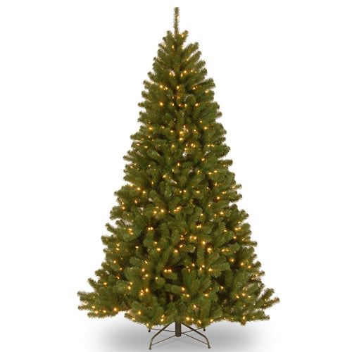 9 ft. Pre-Lit North Valley Spruce Tree with  PowerConnect Dual Color LED Lights, Plug-In