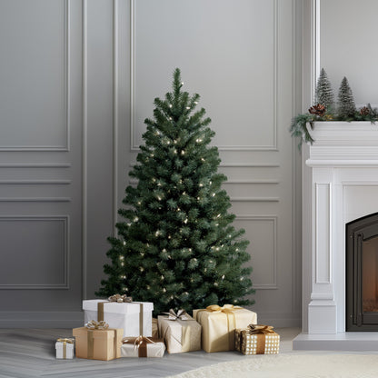 4.5 ft. Pre-Lit North Valley Blue Spruce Tree with Clear Lights, Plug-In