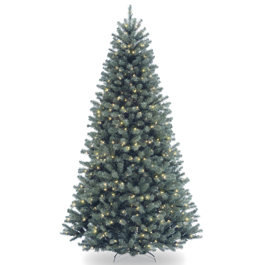 7 ft. Pre-Lit North Valley Spruce Blue Tree with Clear Lights, Plug-In