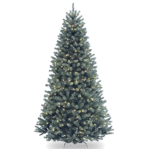 7.5 ft. Pre-Lit North Valley Spruce Blue Tree with Clear Lights, Plug-In