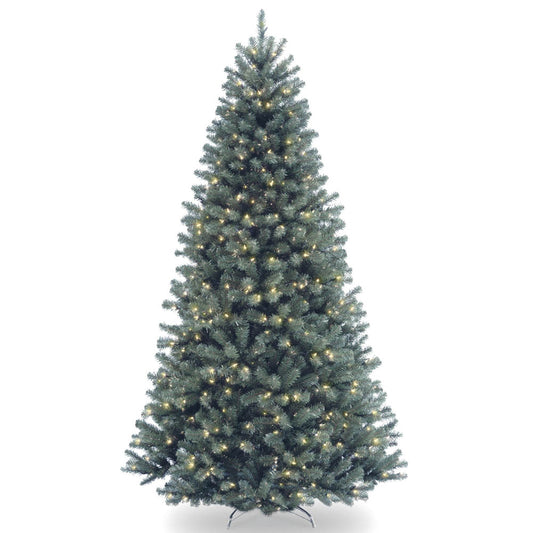 7.5 ft. Pre-Lit North Valley Spruce Blue Tree with Clear Lights, Plug-In