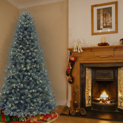 7.5 ft. Pre-Lit North Valley Spruce Blue Tree with Clear Lights, Plug-In