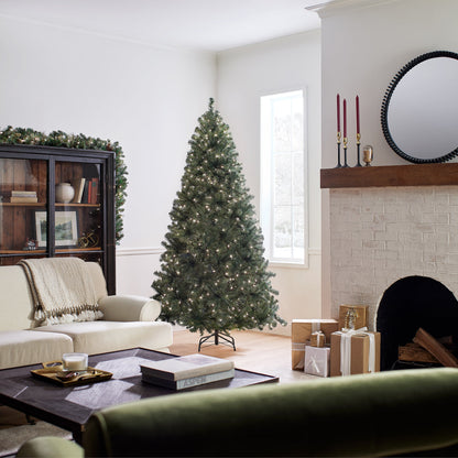 7.5 ft. Pre-Lit North Valley Spruce Blue Tree with Clear Lights, Plug-In