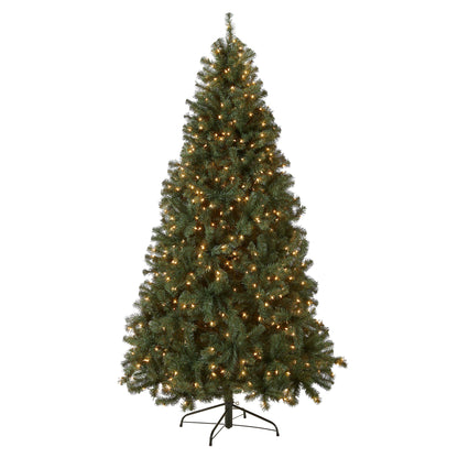 7.5 ft. Pre-Lit North Valley Spruce Blue Tree with Clear Lights, Plug-In