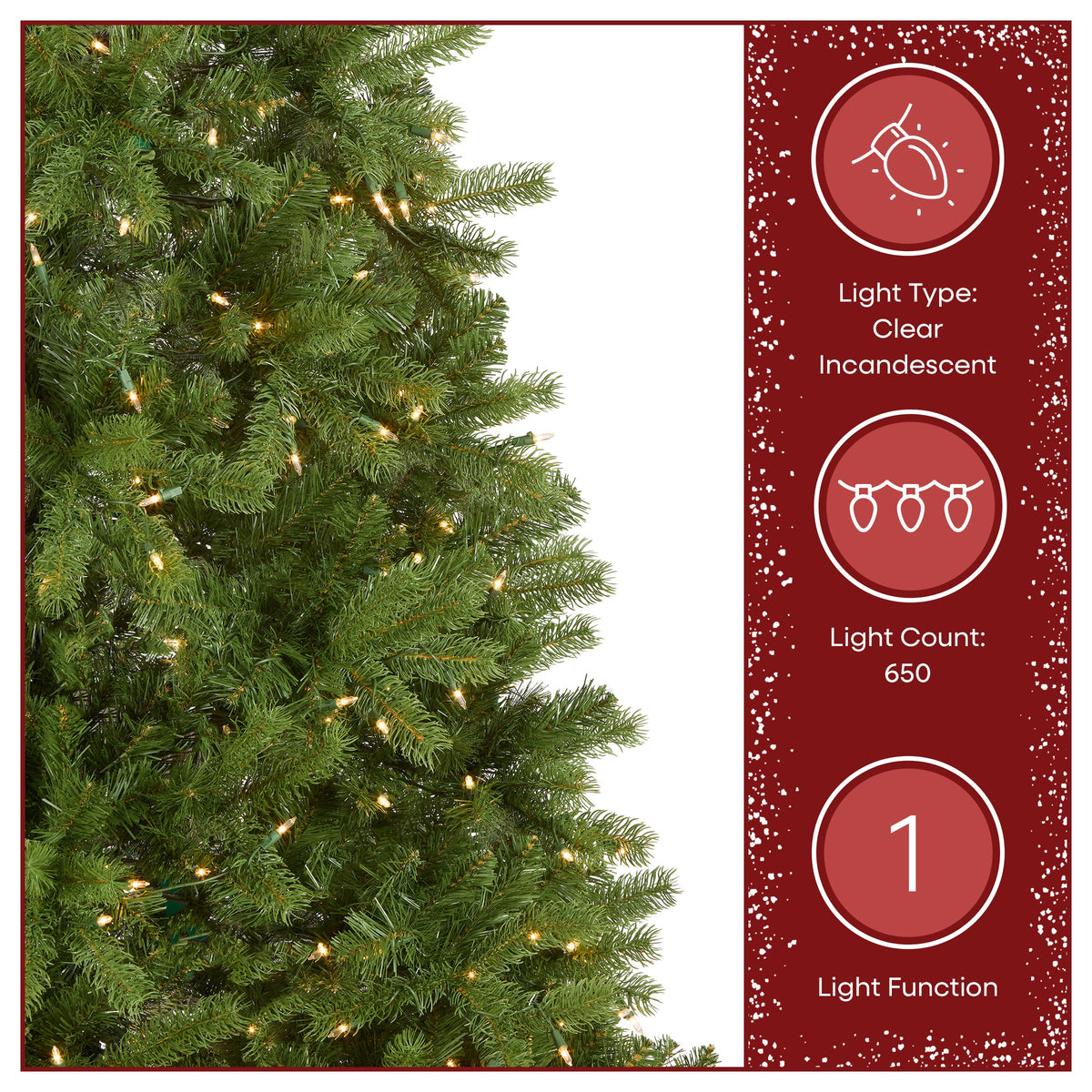 6.5 ft. Pre-Lit Downswept Douglas Fir Tree with Clear Lights