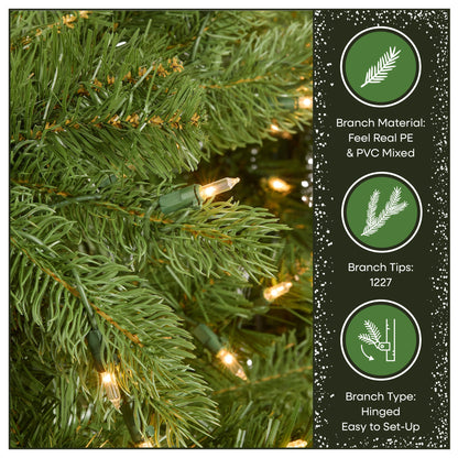 6.5 ft. Pre-Lit Downswept Douglas Fir Tree with Clear Lights