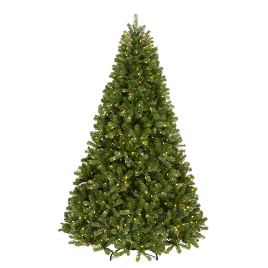 10 ft. Pre-Lit Downswept Douglas Fir Hinged Tree with PowerConnect Dual Color LED Lights