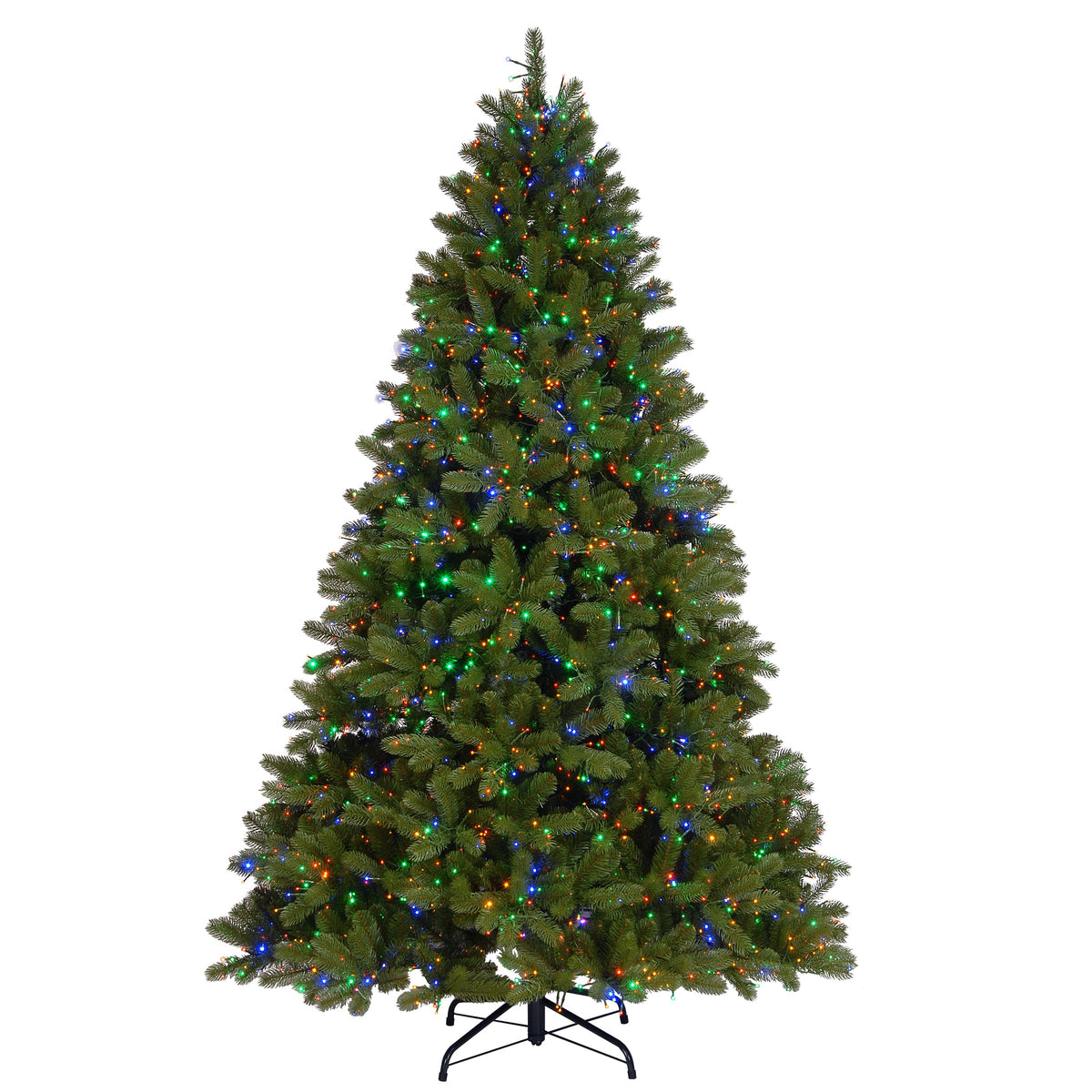 7.5 ft. Pre-Lit Downswept Douglas Fir Tree with Dual Color LED Cosmic Lights, Plug-In