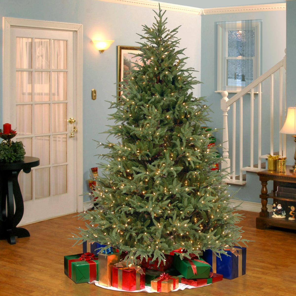 6.5 ft. Pre-Lit Fraser Grande Tree with Dual Color LED Lights, Plug-In