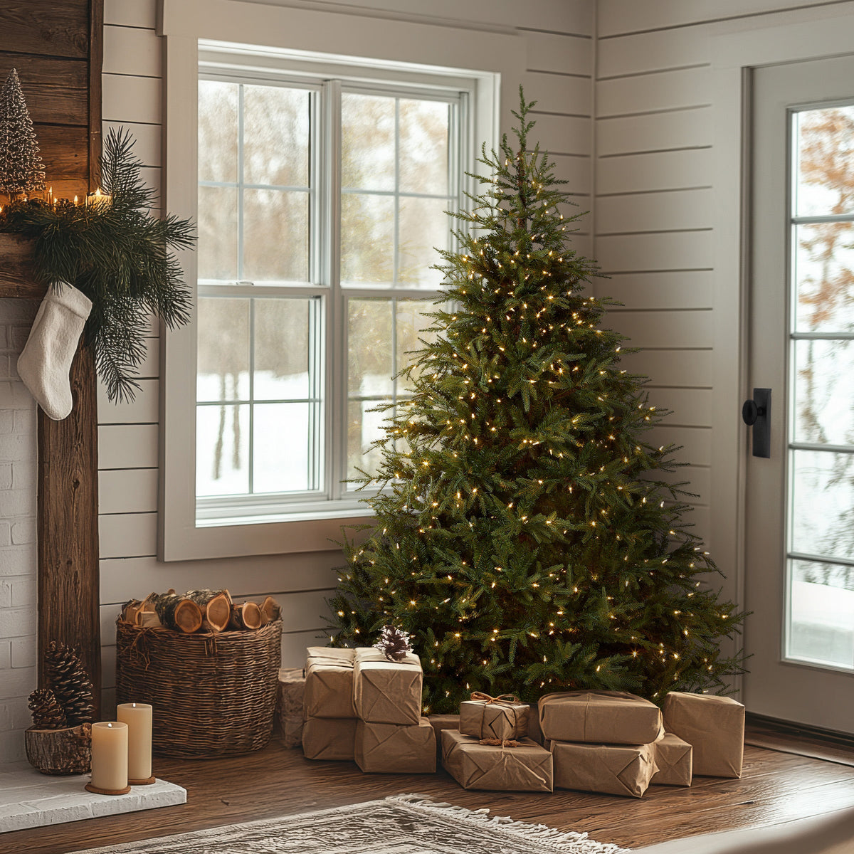 6 ft. Pre-Lit Fraser Grande with Dual Color LED Lights, Plug-In