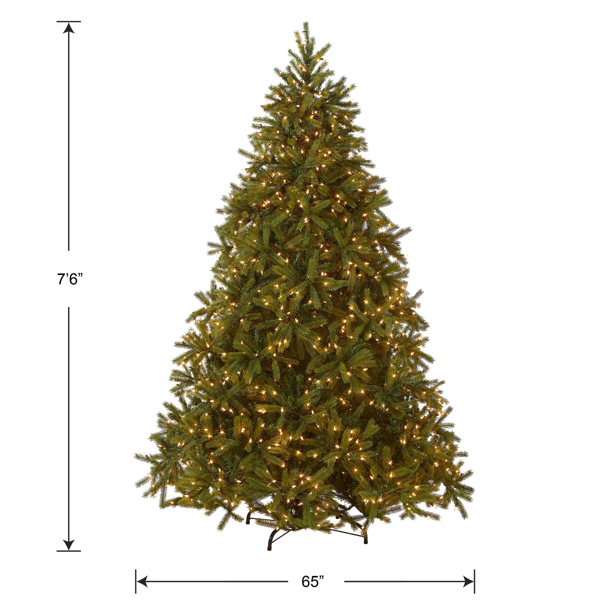 7.5 ft. Pre-Lit Jersey Fraser Fir Tree with Clear Lights, Plug-In
