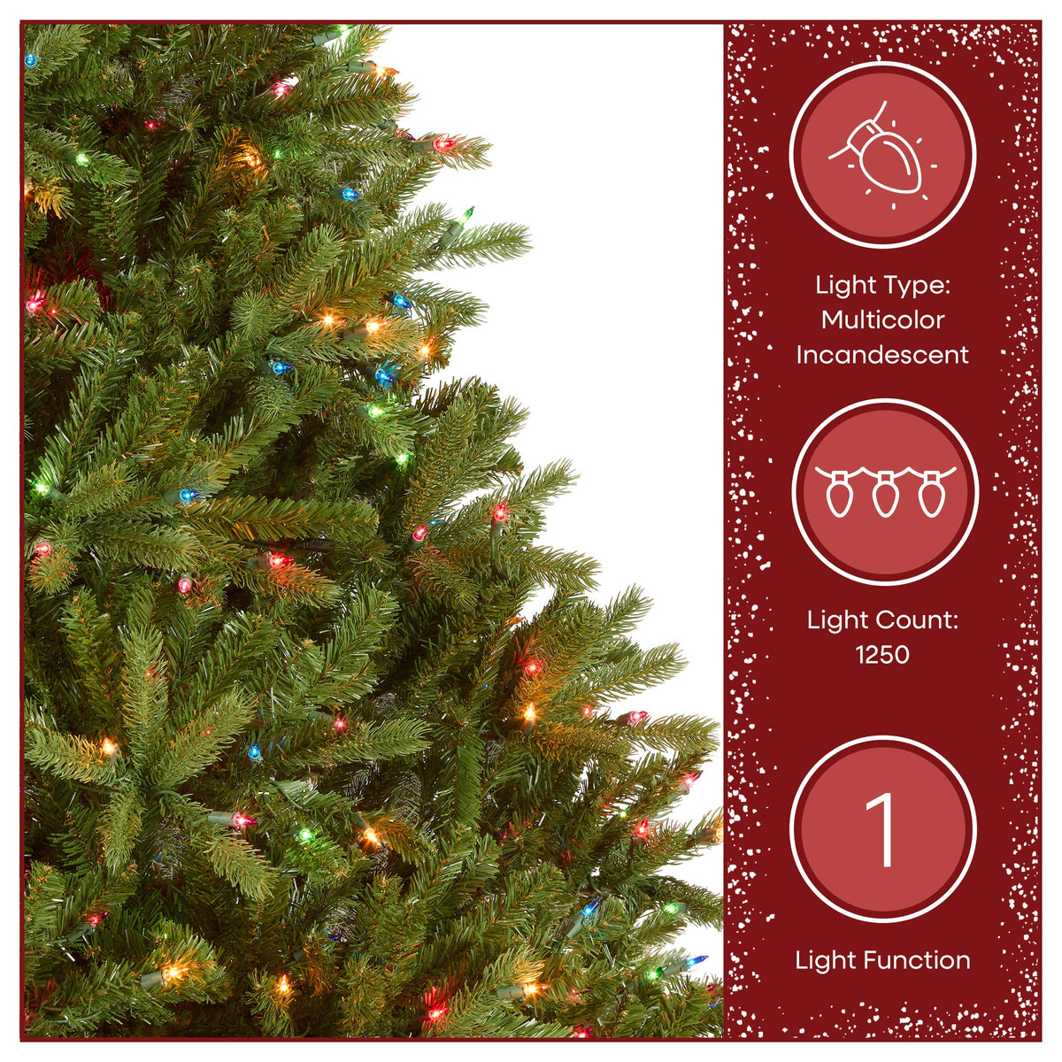 7.5 ft. Pre-Lit Jersey Fraser Fir Tree with Multicolor Lights