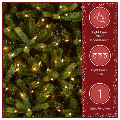 7.5 ft. Pre-Lit Jersey Fraser Fir Medium Tree with Clear Lights