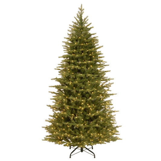7.5 ft. Pre-Lit Nordic Spruce Slim Tree with Clear Lights, Plug-In