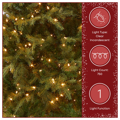 7.5 ft. Pre-Lit Nordic Spruce Slim Tree with Clear Lights, Plug-In