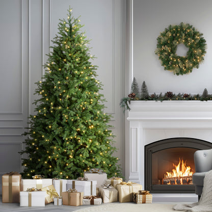 7.5 ft. Pre-Lit Princeton Fraser Fir Full Tree with PowerConnect and Dual Color LED Lights, Plug-In