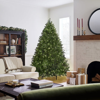 7.5 ft. Pre-Lit Deluxe Downswept Douglas Fir Tree with PowerConnect Dual Color LED Lights, Plug-In