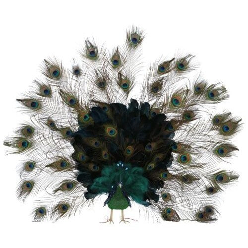 Elegant Peacock Figurine, 41 x 7"