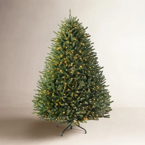 Classic Pre-Lit Spruce Artificial Christmas Tree with Integrated Warm Lights & Folding Base