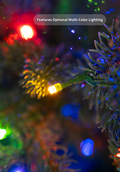 7.5' Aspen Fir Tree with 1400 Warm White & Multi-Color LED Lights