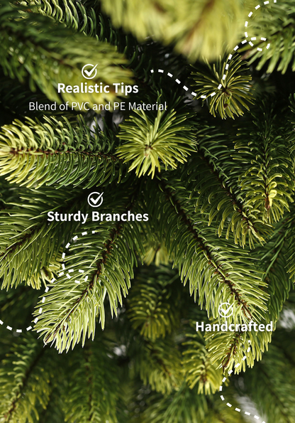 9' Royal Fir Artificial Christmas Tree with 1200 Warm White & Multi-Color LED Lights