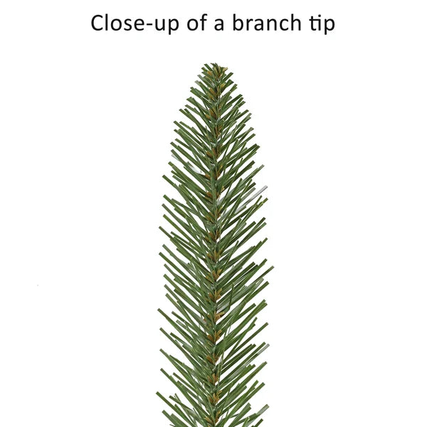 Slender Pre-Lit Fir Artificial Christmas Tree with Integrated Warm Lights & Folding Metal Stand
