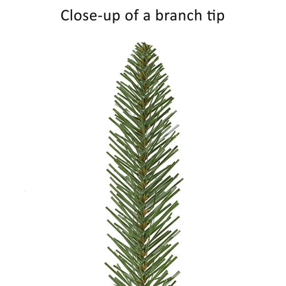Slender Pre-Lit Fir Artificial Christmas Tree with Integrated Warm Lights & Folding Metal Stand