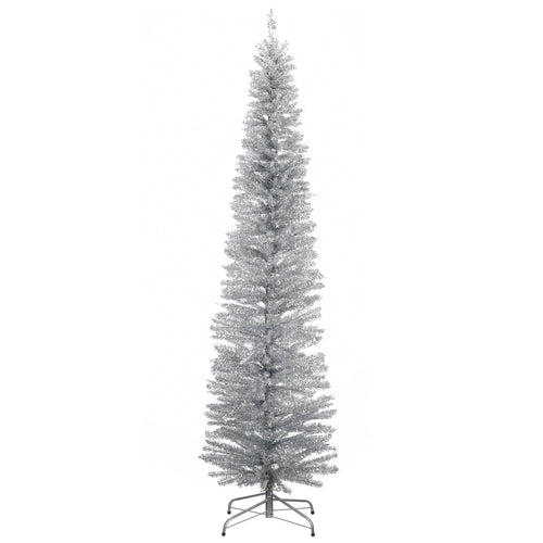 7 ft. Tinsel Collection Silver Tree