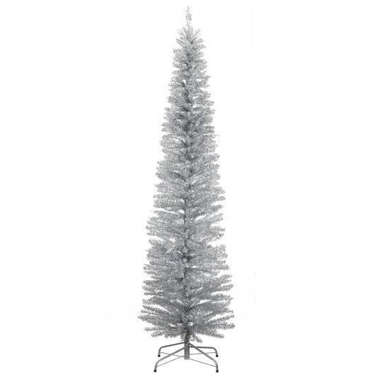 7 ft. Tinsel Collection Silver Tree