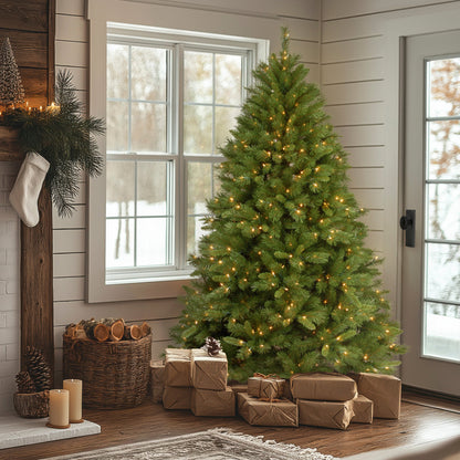 7.5 ft. Pre-Lit Winchester Pine Tree with Clear Lights, Plug-In