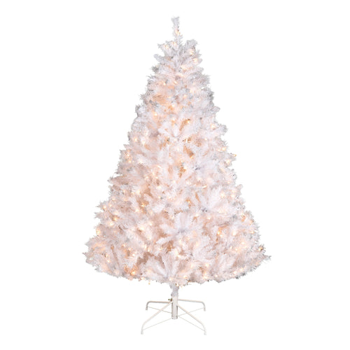 6.5 ft. Pre-Lit Winchester Pine White Tree with Clear Lights, Plug-In