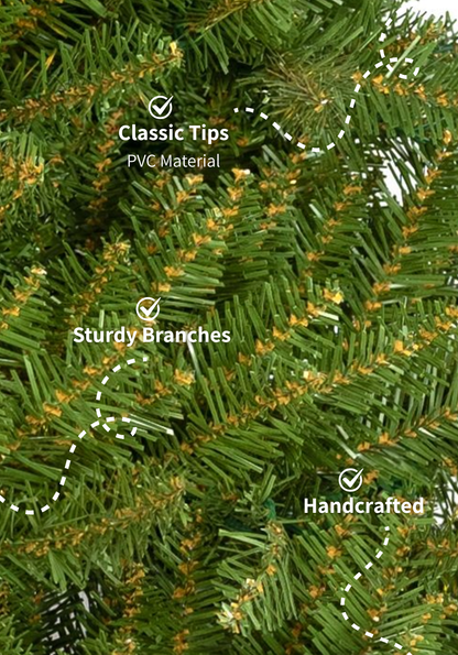 6.5' Yorkshire Fir Slim Artificial Christmas Tree with 400 Warm White LED Lights