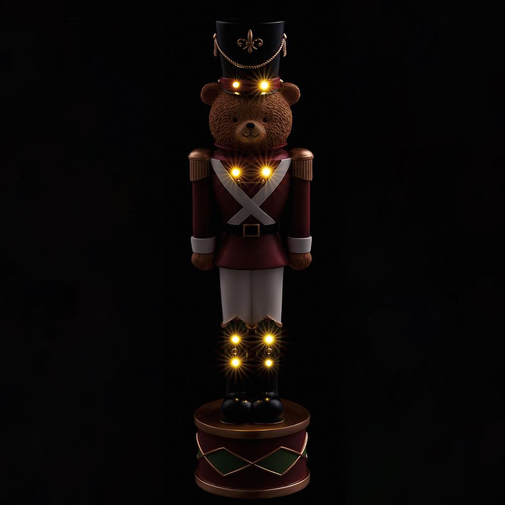 Soldier Bear w/Light Figurine, 17.5"