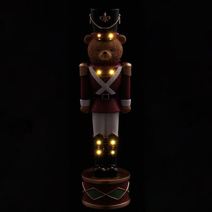 Soldier Bear w/Light Figurine, 17.5"