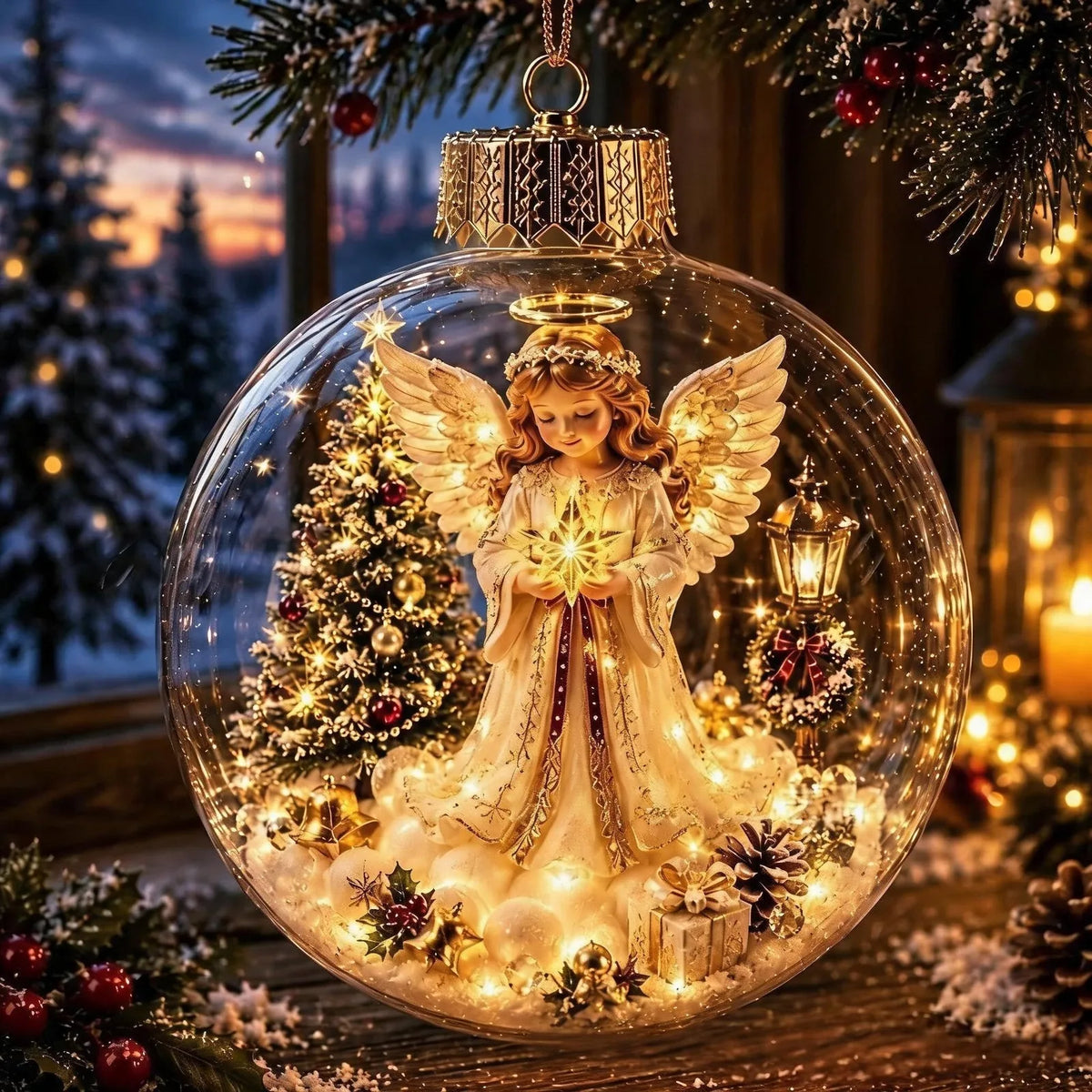 Lighted Christmas Scene Ornament