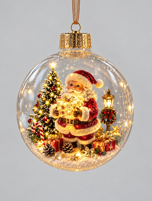 Lighted Christmas Scene Ornament
