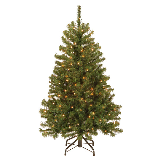4.5 ft. Pre-Lit North Valley Spruce Tree with Clear Lights, Plug-In