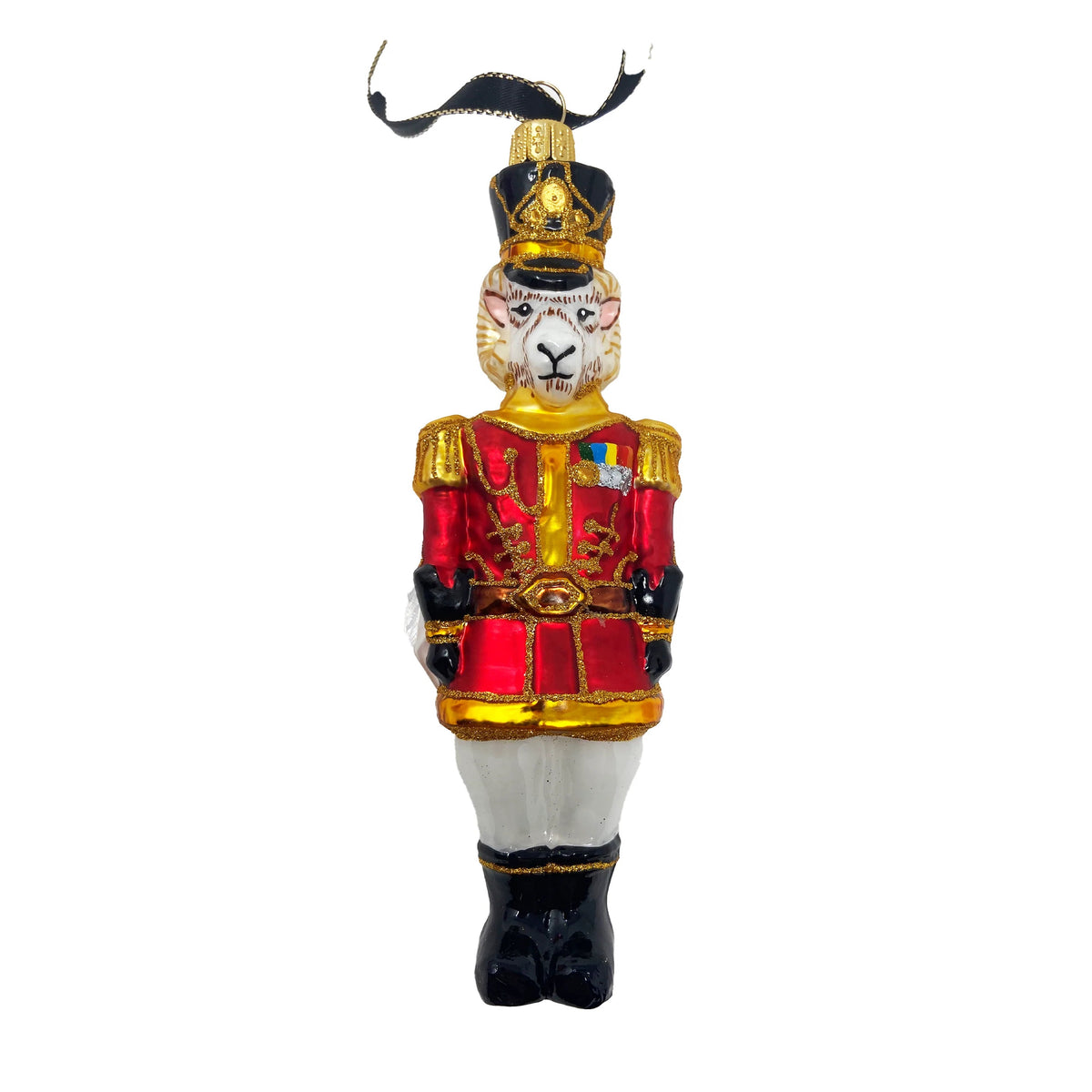 KRG Ram Body Polish Glass Ornament, 5"